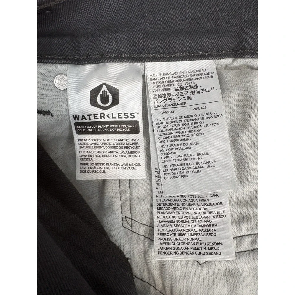 Levi's 541 Men's Jeans 38x30 Charcoal Gray Athletic Taper Stretch Denim